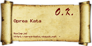 Oprea Kata névjegykártya